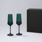 Подарочный набор 2 бокала для шампанского Эмеральд (Emerald) в черной коробке