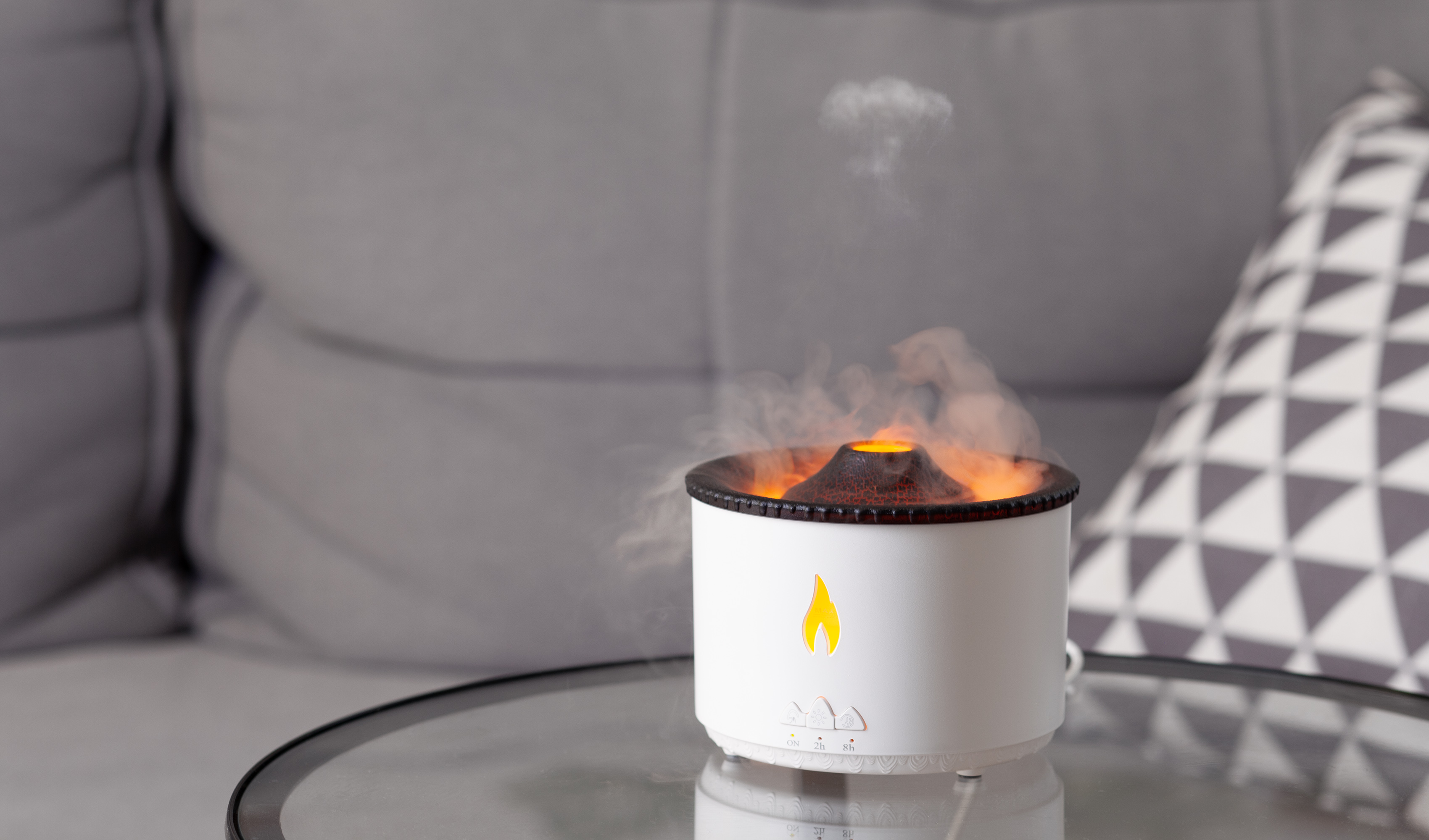 Увлажнитель воздуха "Smart Volcano"с пультом ДУ,  функцией ароматерапии и интерьерной подсветкой