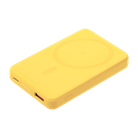 Внешний аккумулятор Ларго PD (Largo PD) 5000mAh с функцией беспроводной зарядки 15W, желтый